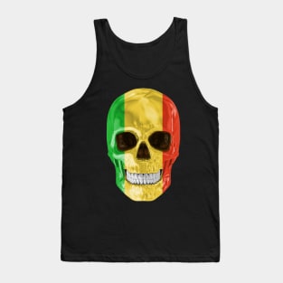 Mali Flag Skull - Gift for Malian With Roots From Mali Tank Top